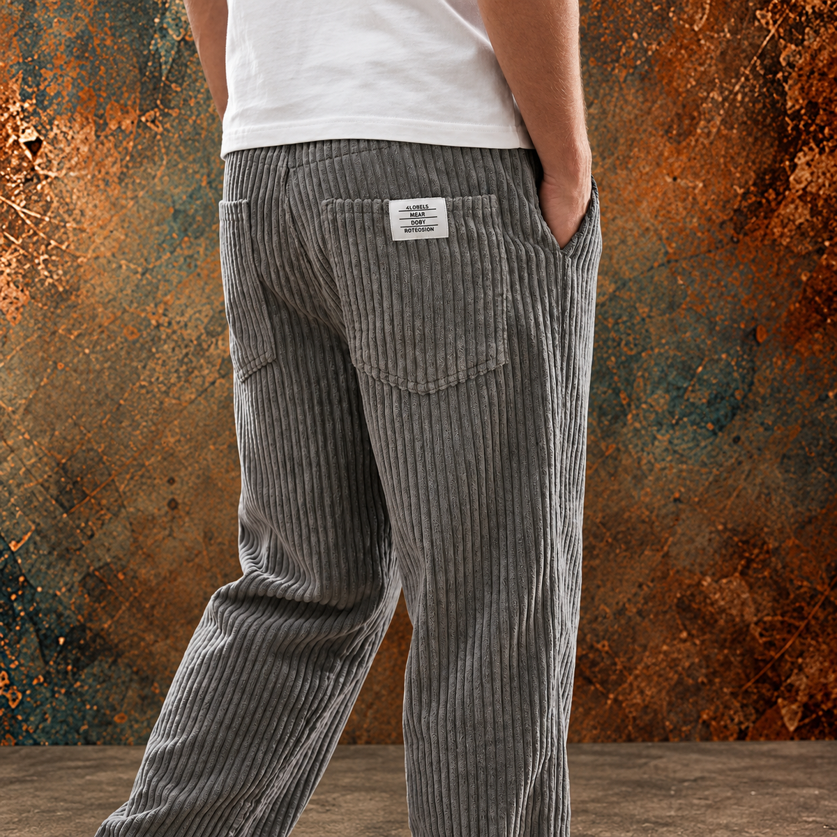 Varel | Pantaloni in velluto con vita elasticizzata