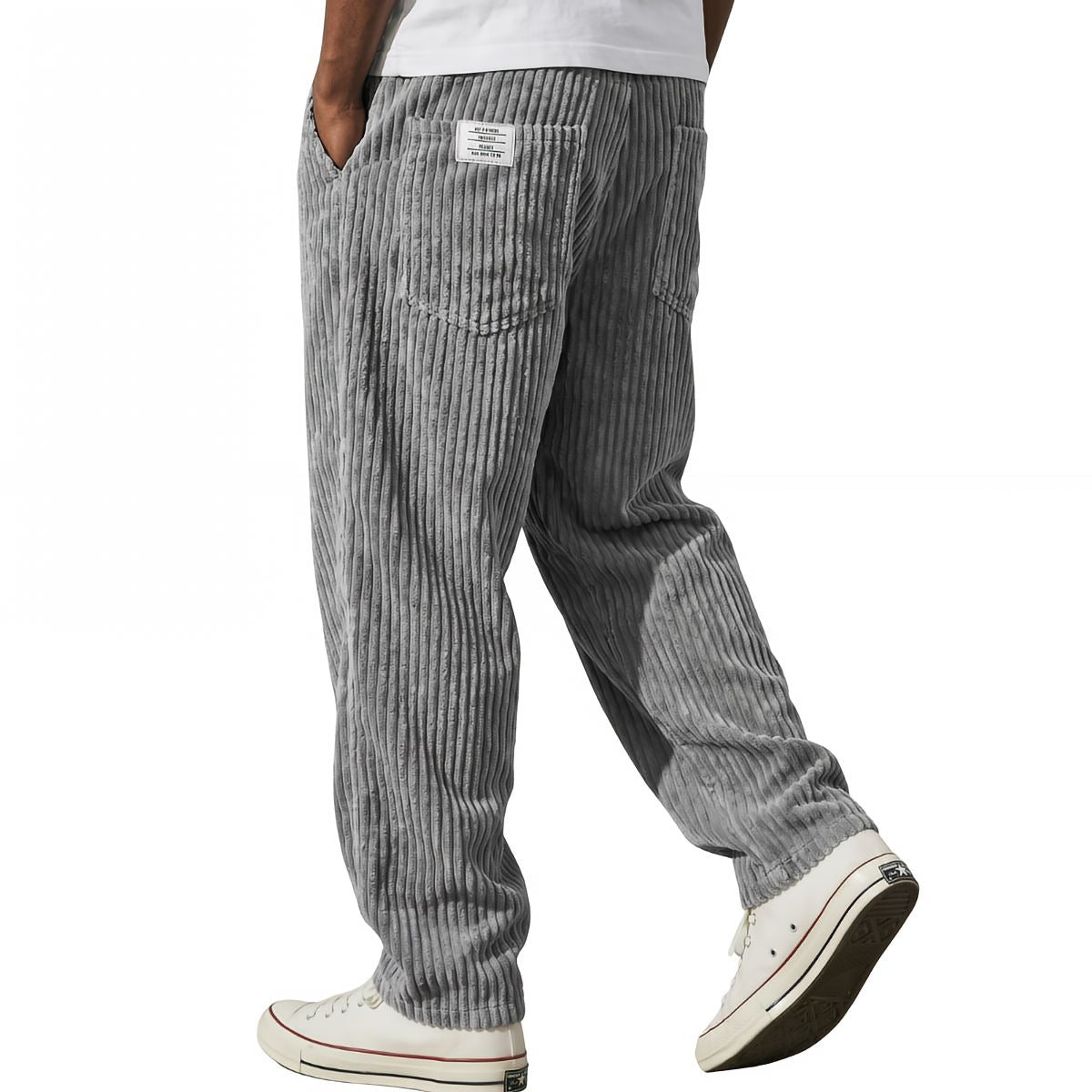Varel | Pantaloni in velluto con vita elasticizzata