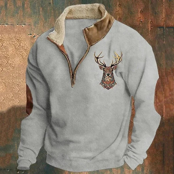Varel | Maglione in pile con mezza zip