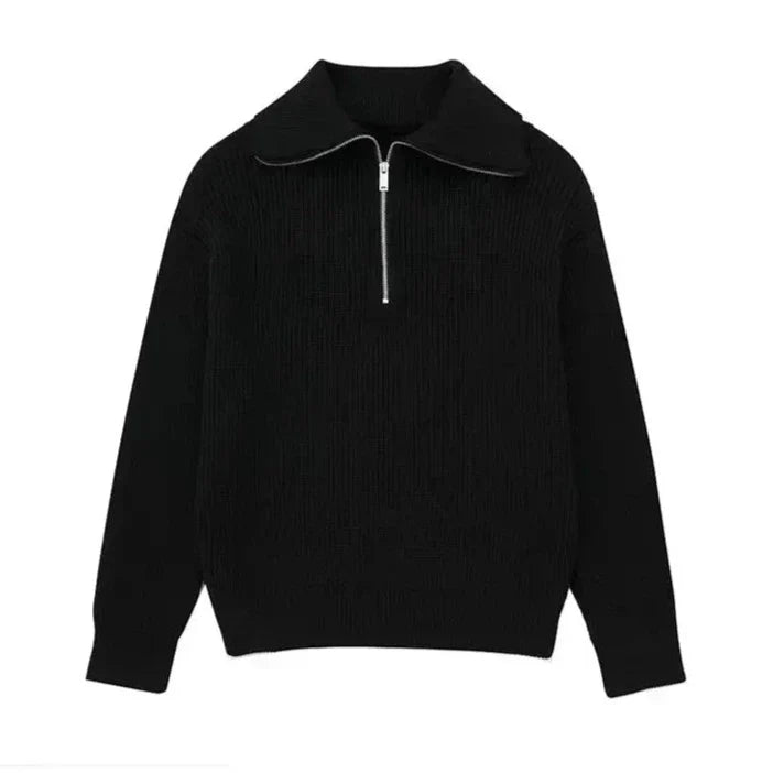 Varel | Pullover con zip a righe