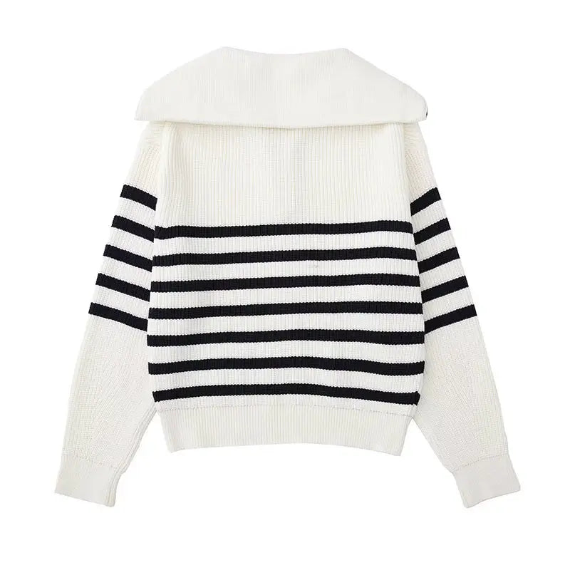 Varel | Pullover con zip a righe