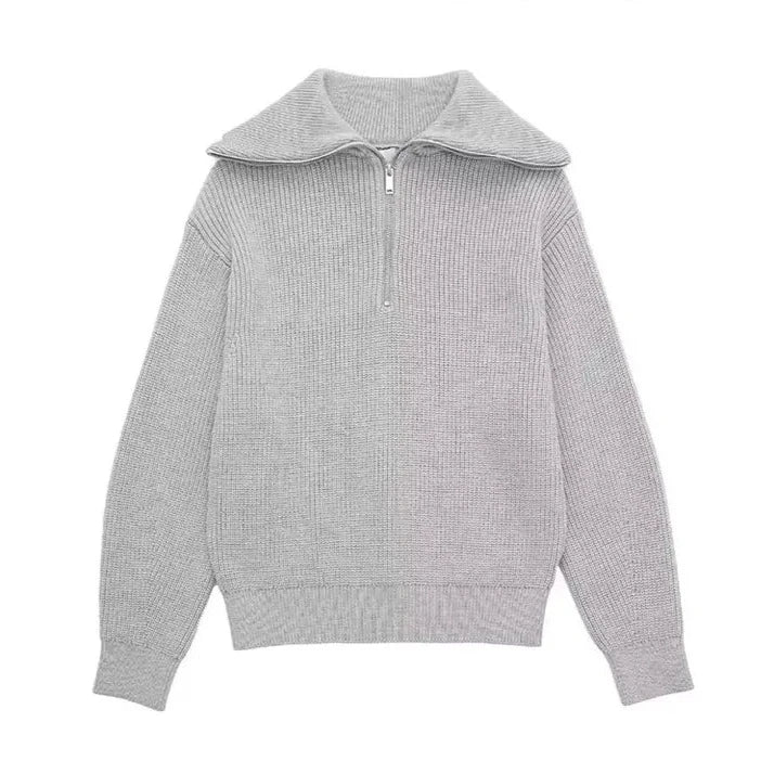 Varel | Pullover con zip a righe