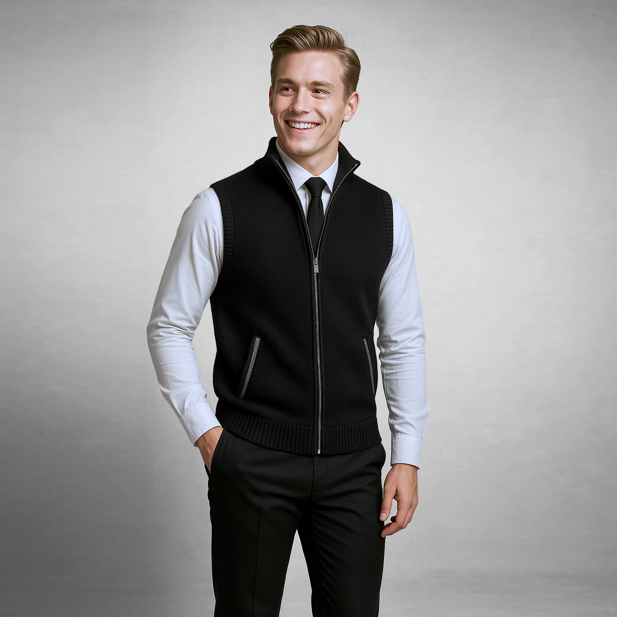 Varel | Gilet elegante con zip integrale