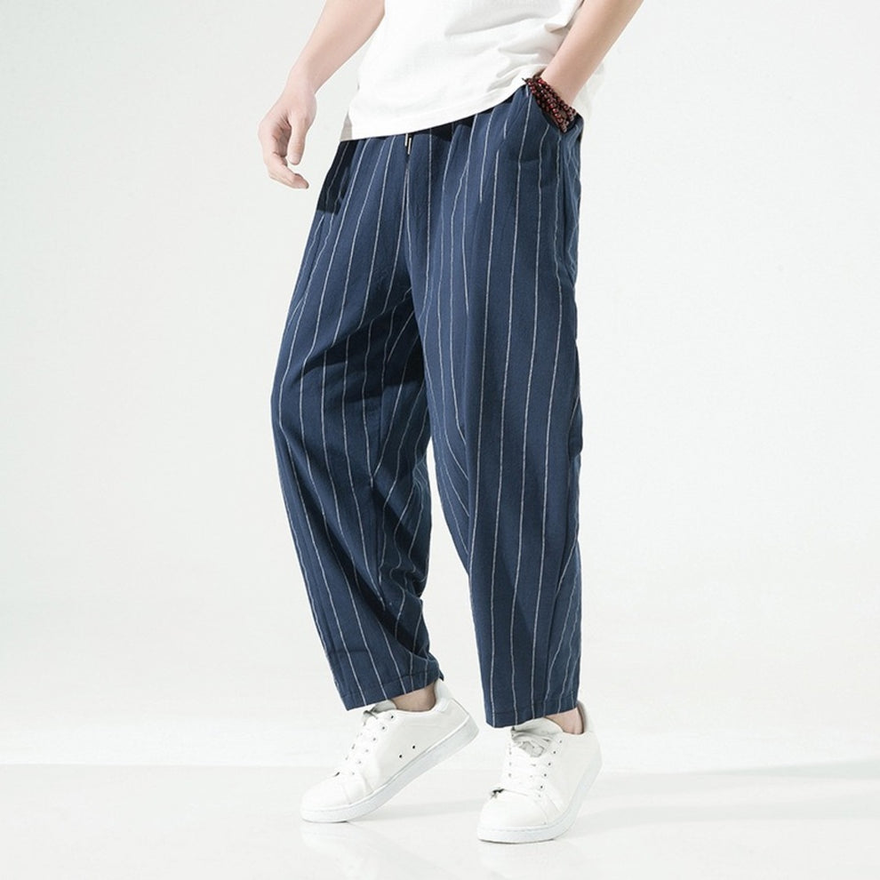 Varel | Pantaloni a righe con vestibilità comoda