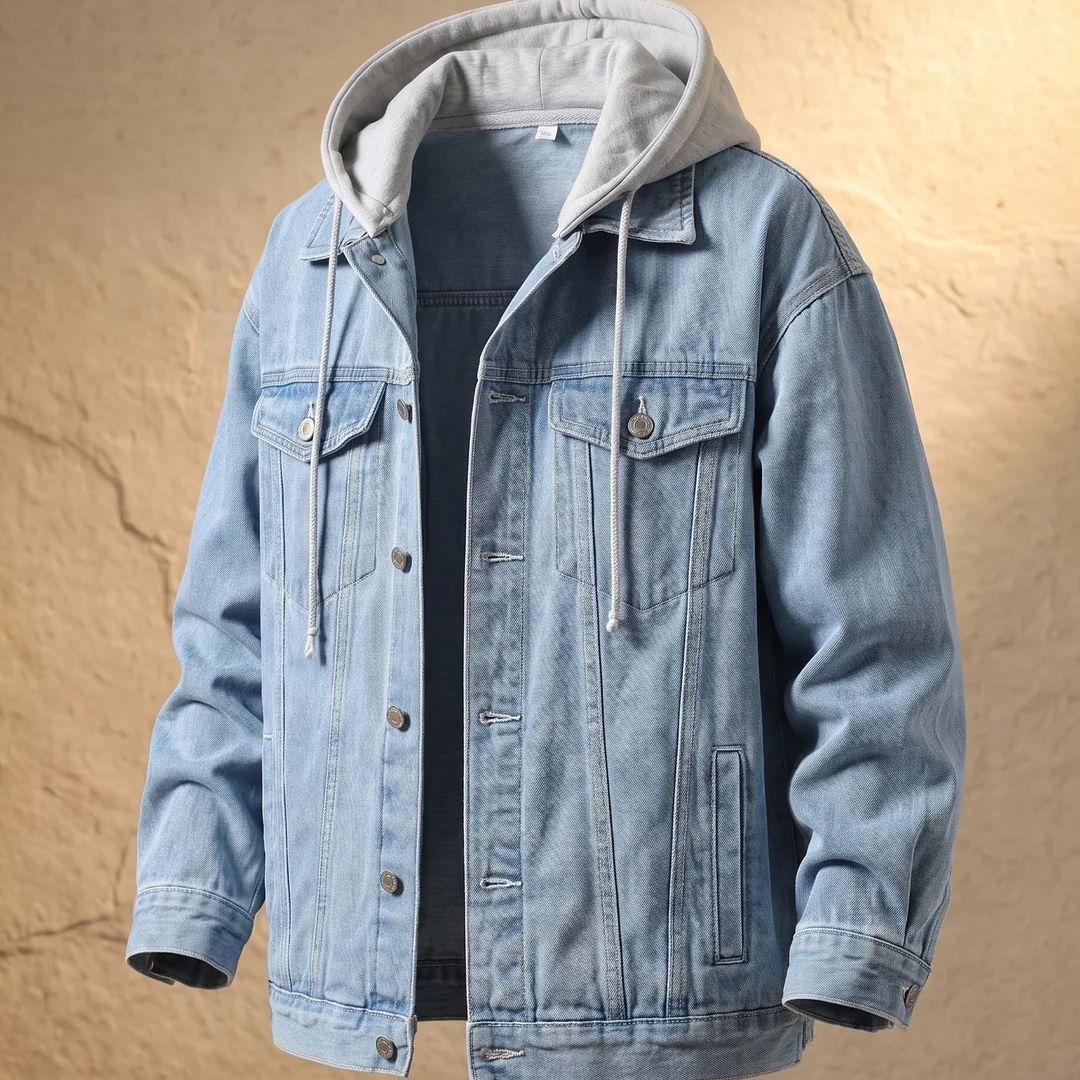 Varel | Giacca urbana in denim con cappuccio