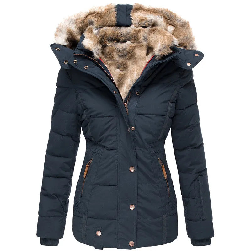 Varel | Cappotto invernale caldo con fodera in pelliccia