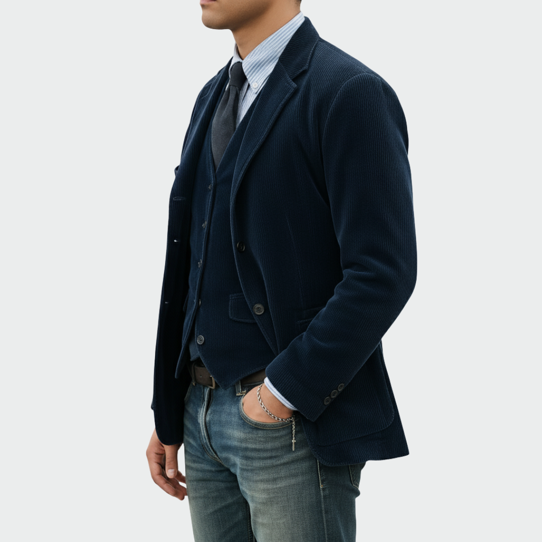Varel | Blazer elegante da uomo con gilet