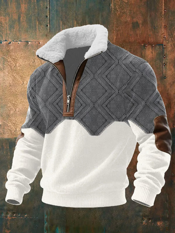 Varel | Maglione in pile con zip e collo alto