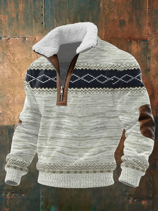 Varel | Maglione Rits a collo alto con fodera