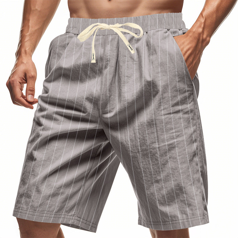 Varel | Pantaloni corti a righe casual per uomo