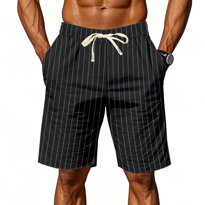 Varel | Pantaloni corti a righe casual per uomo