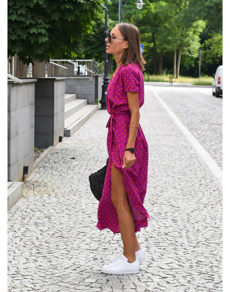 Varel | Abito elegante con scollatura a V e vestibilità modellante