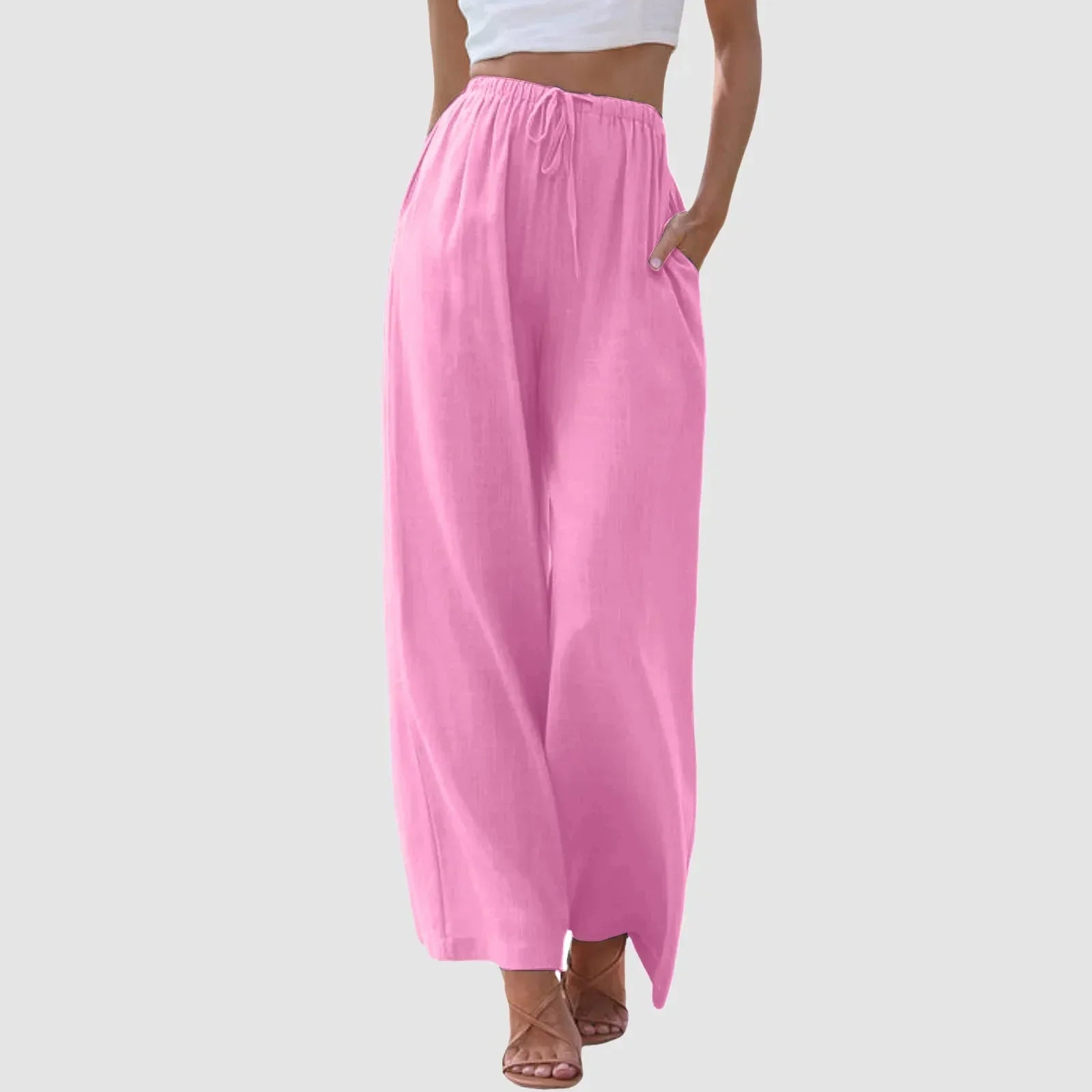 Varel | Pantaloni a vita alta con gamba larga