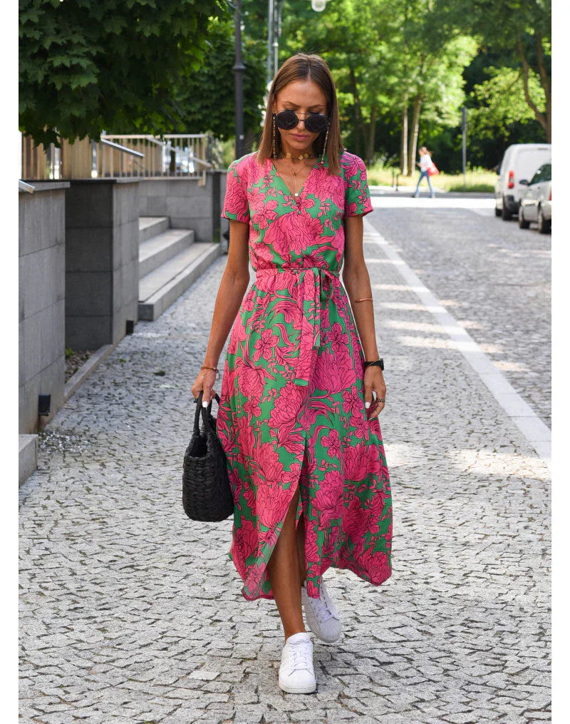 Varel | Abito elegante con scollatura a V e vestibilità modellante
