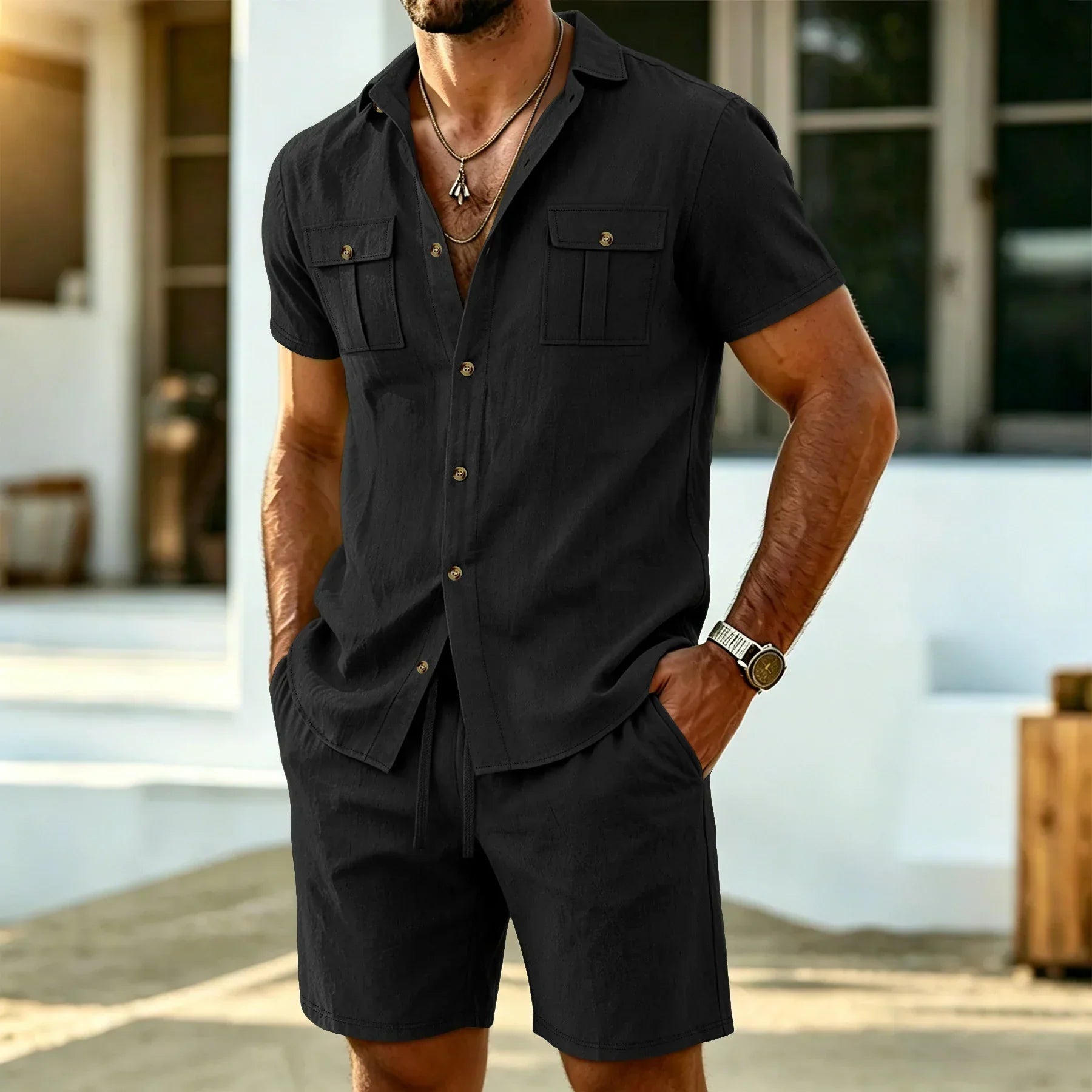 Varel | Completo coordinato in lino per uomo
