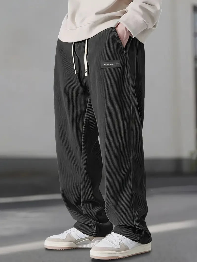 Varel | Pantaloni casual larghi in velluto a coste