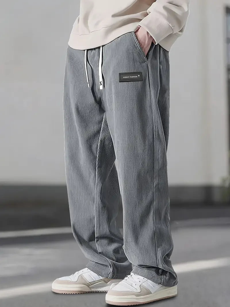 Varel | Pantaloni casual larghi in velluto a coste