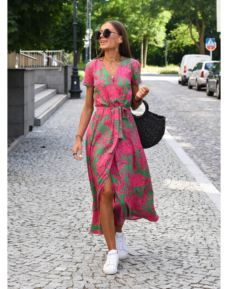 Varel | Abito elegante con scollatura a V e vestibilità modellante