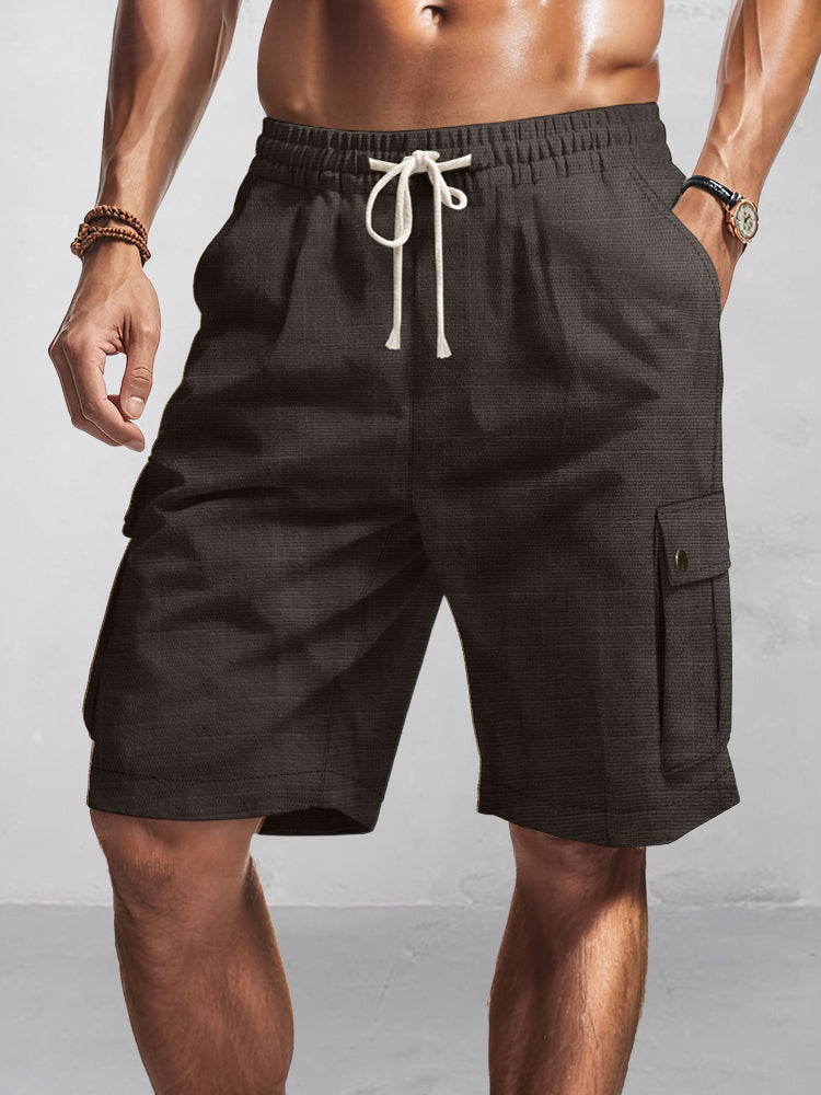 Varel | Pantaloni cargo corti in cotone essenziale