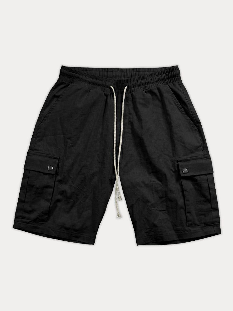 Varel | Pantaloni cargo corti in cotone essenziale