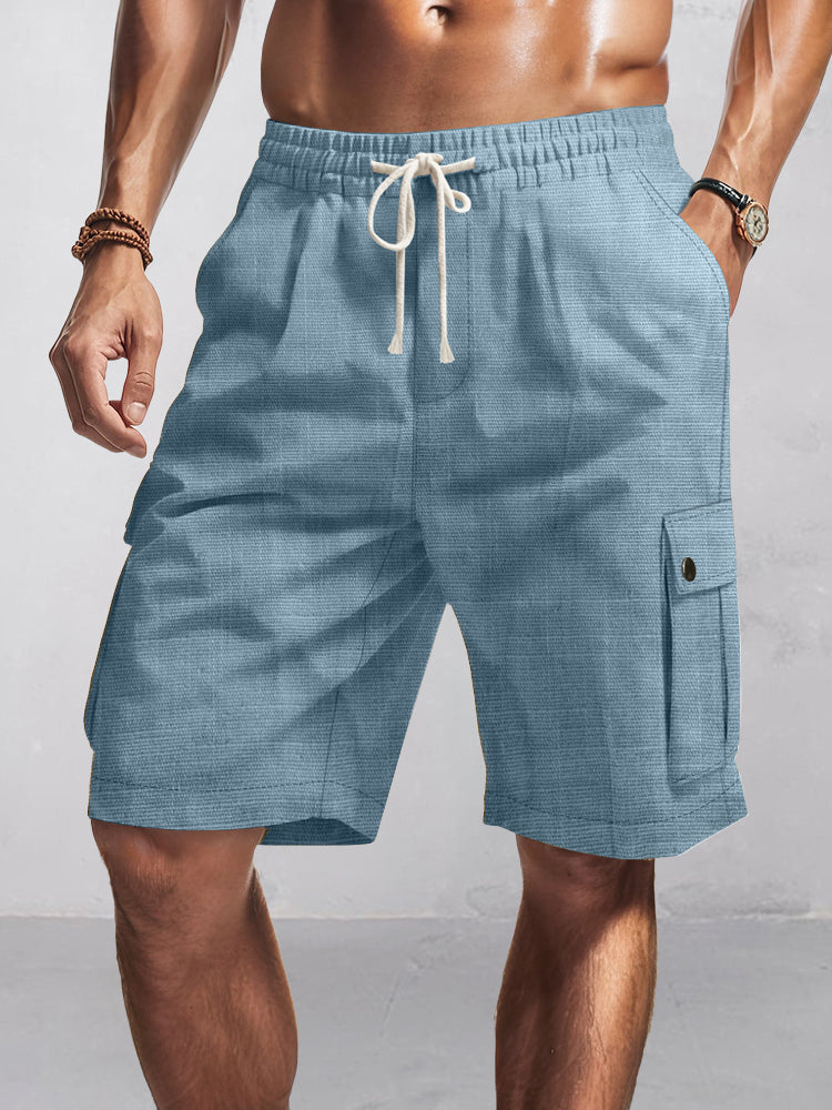 Varel | Pantaloni cargo corti in cotone essenziale