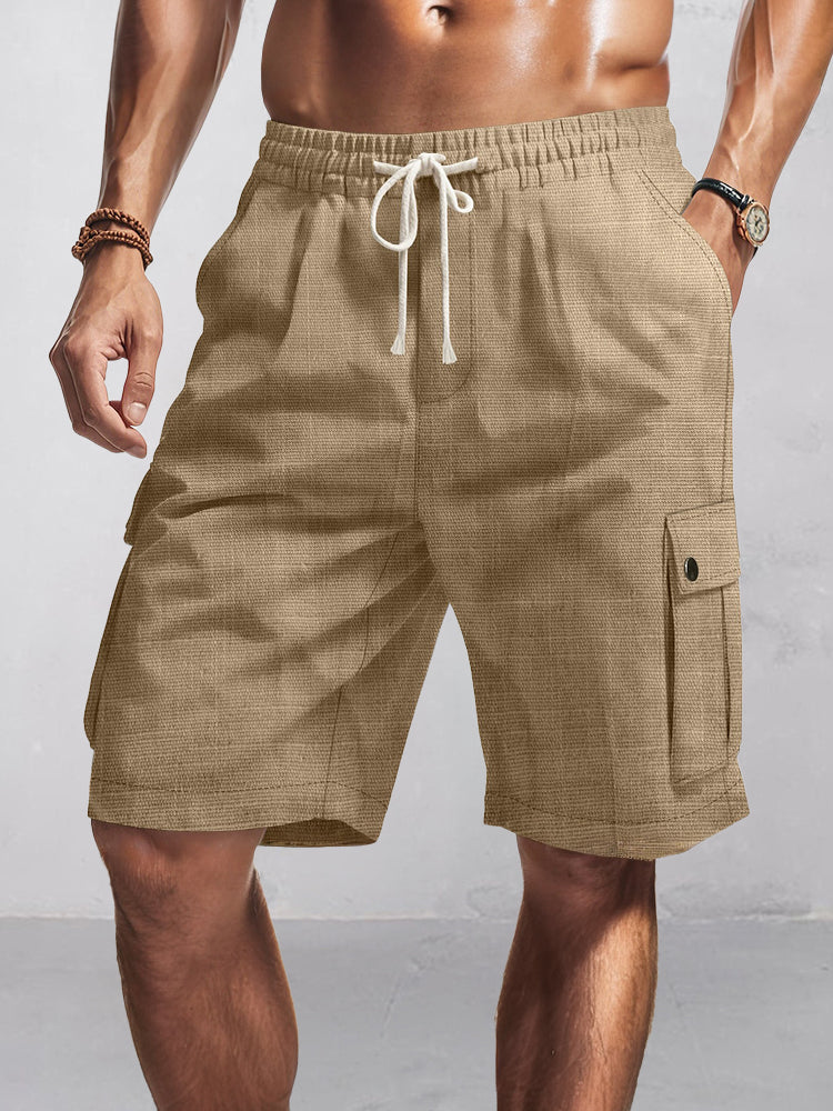 Varel | Pantaloni cargo corti in cotone essenziale