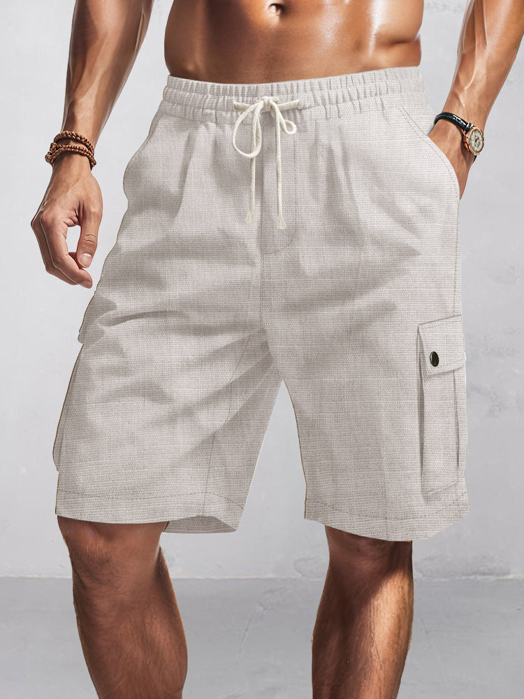 Varel | Pantaloni cargo corti in cotone essenziale