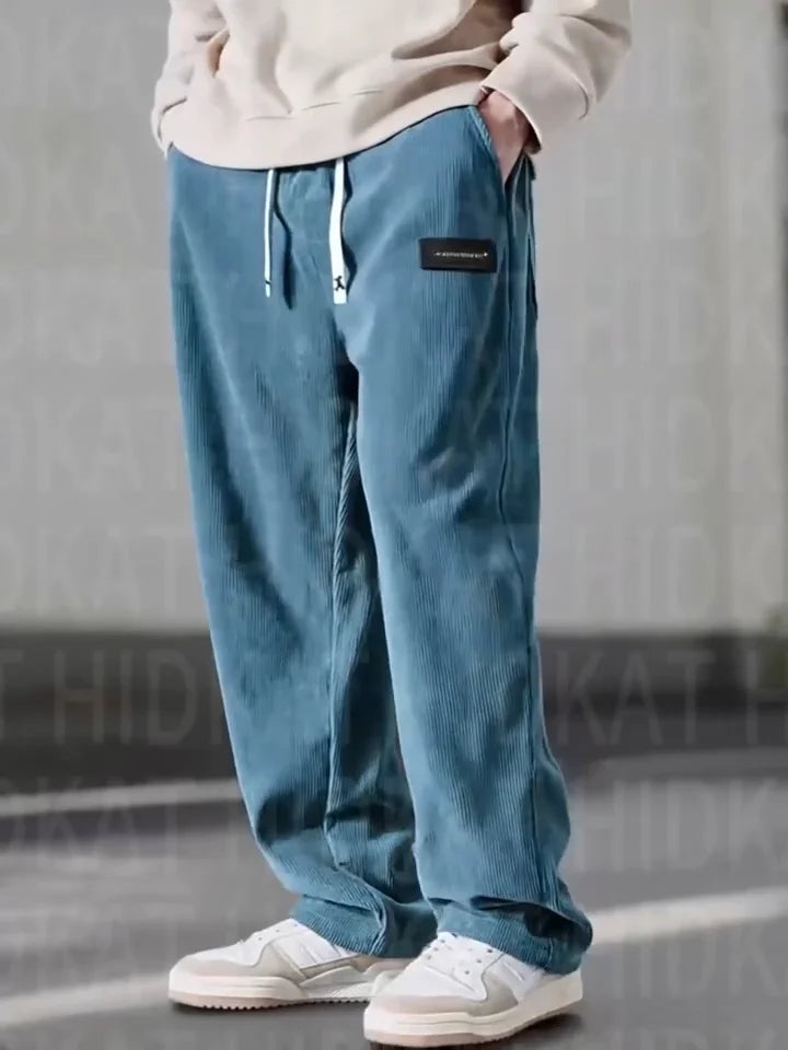 Varel | Pantaloni casual larghi in velluto a coste