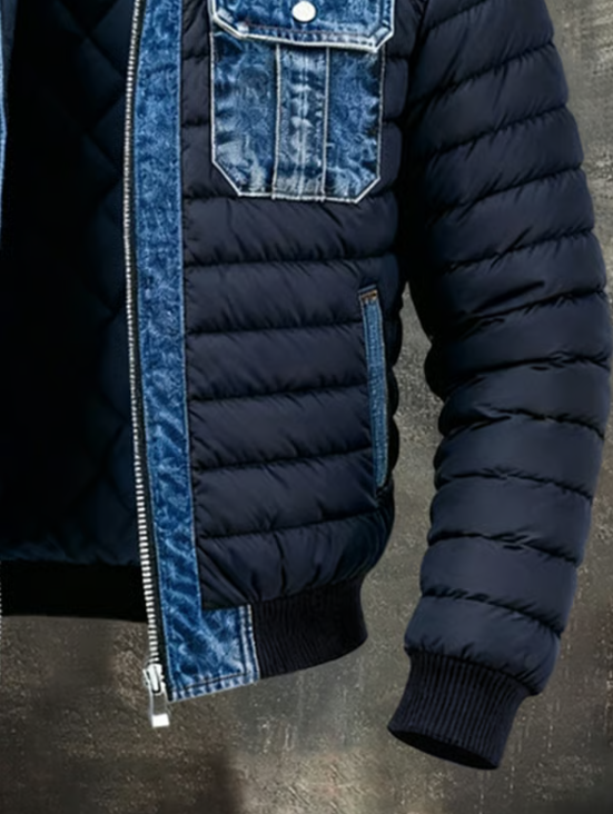 Varel | Giacca ibrida in denim trapuntato