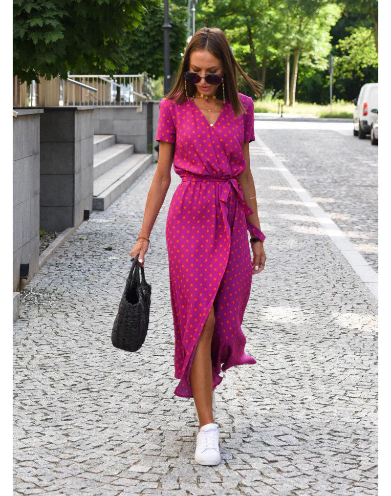 Varel | Abito elegante con scollatura a V e vestibilità modellante