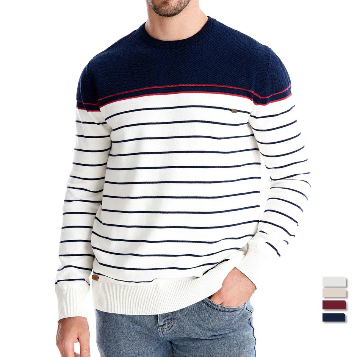 Varel | T-shirt a maniche lunghe Modern Fit in cotone morbido