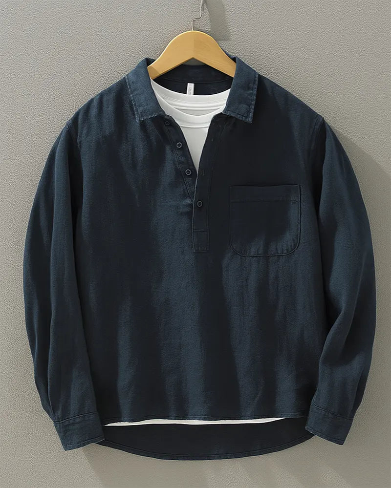 Varel | Camicia a maniche lunghe con colletto e tasca
