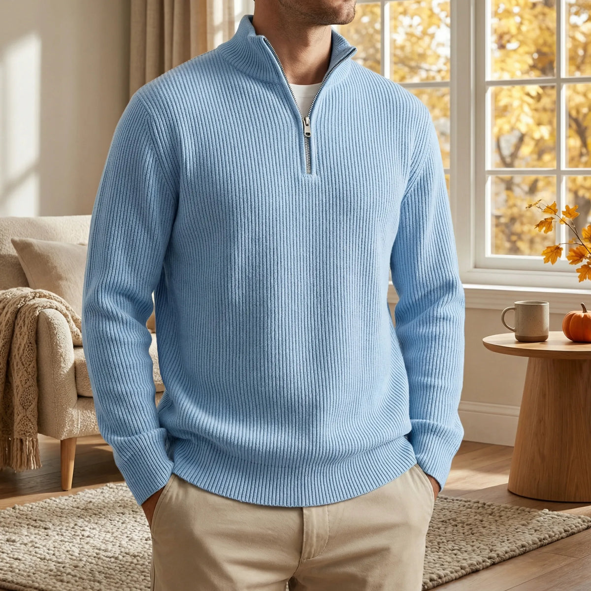 Varel | Maglione a mezza zip con maniche lung