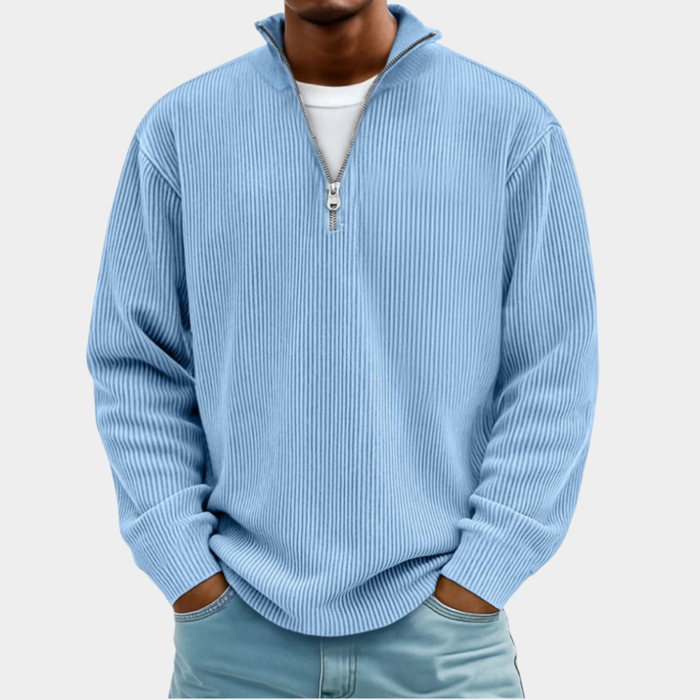 Varel | Maglione a mezza zip con maniche lung
