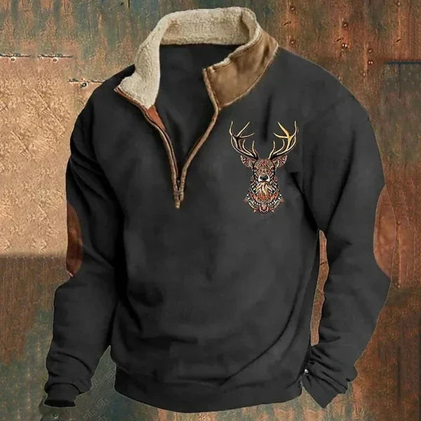 Varel | Maglione in pile con mezza zip
