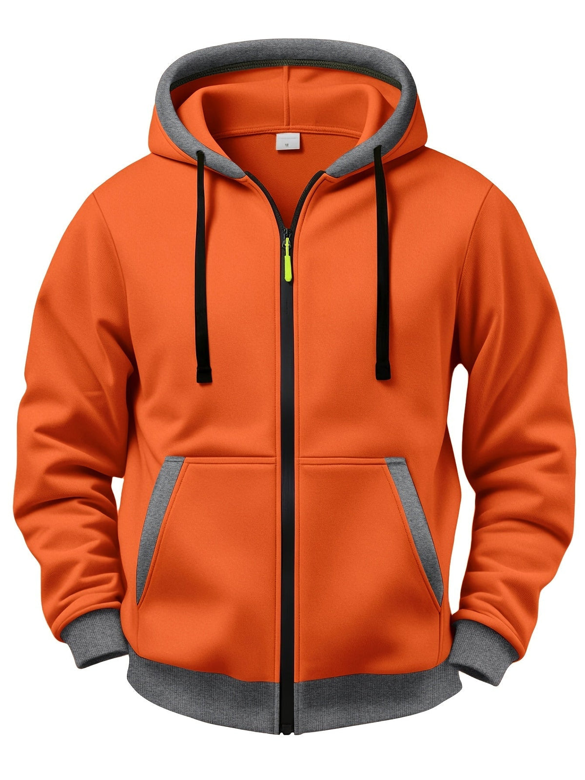 Varel | Maglione invernale rilassato con cappuccio, maniche lunghe e zip