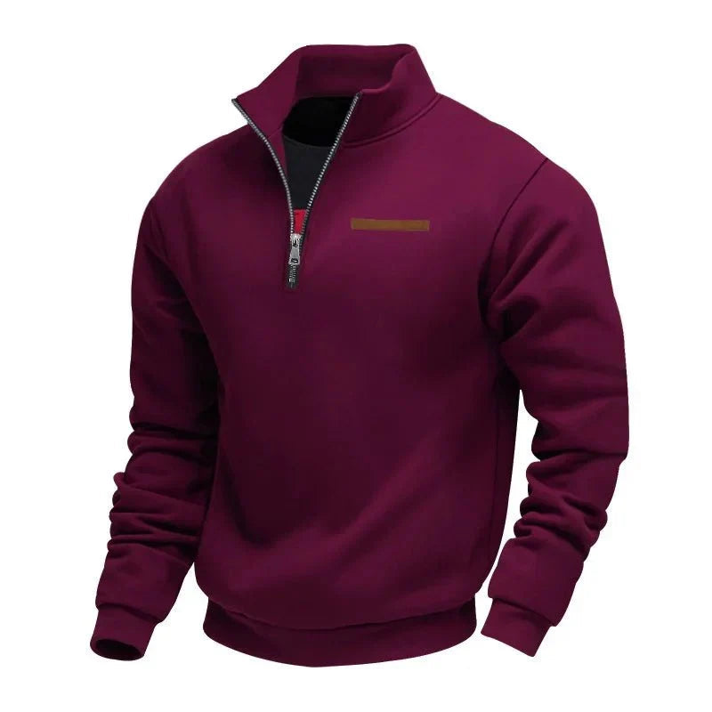 Varel | Maglione elegante con mezza zip