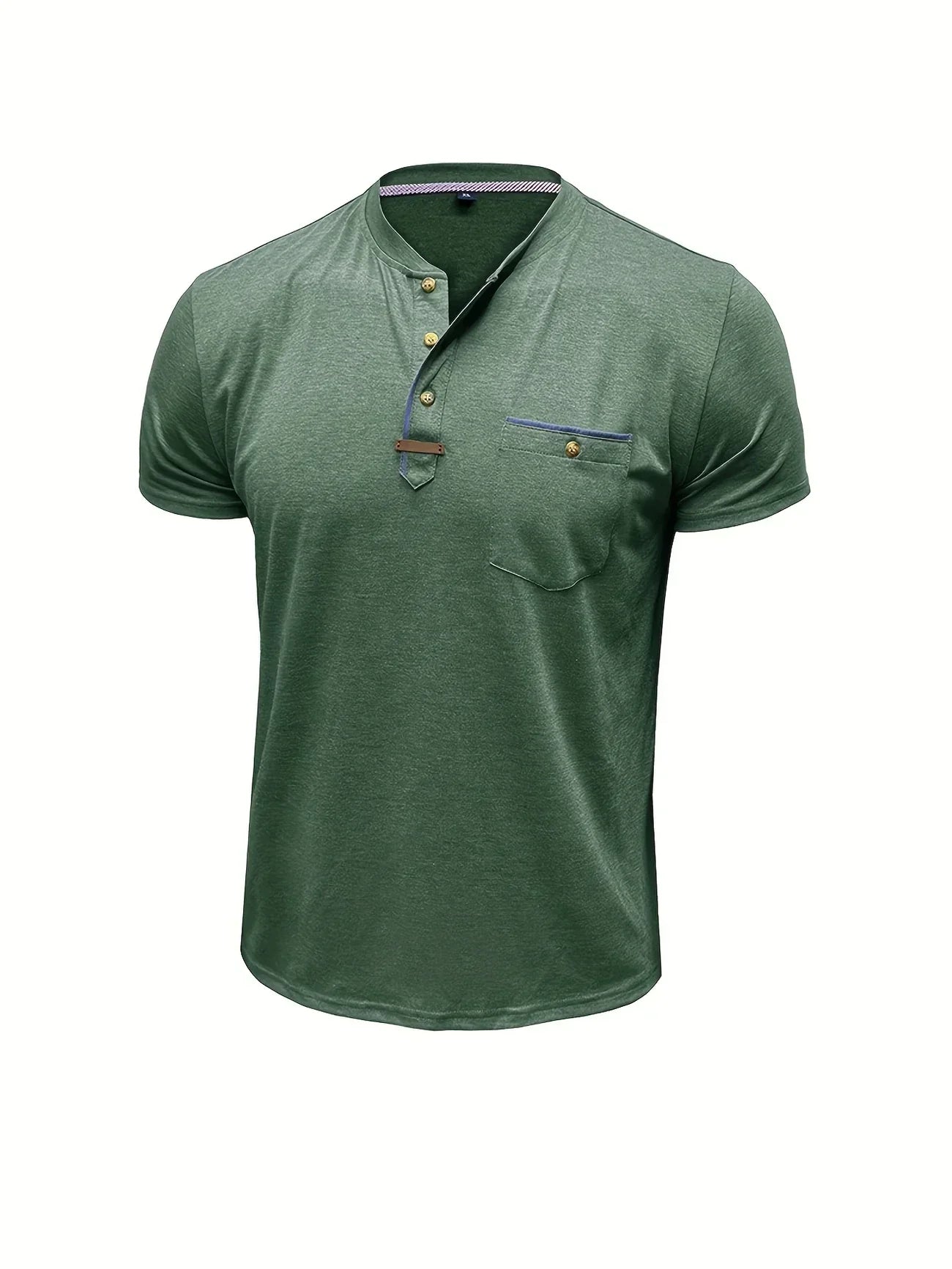 Varel | T-shirt elegante con colletto rotondo e tasca