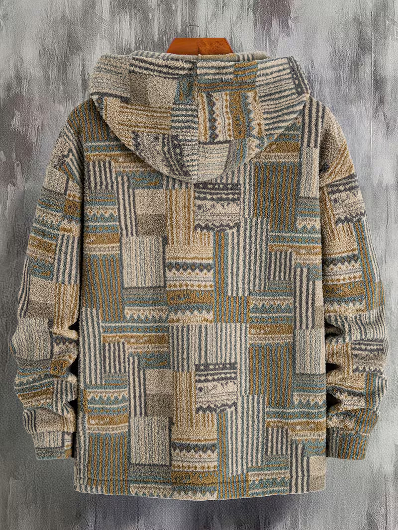 Varel | Felpa con cappuccio, zip e stampa