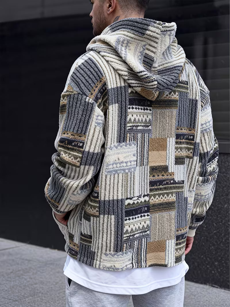 Varel | Felpa con cappuccio, zip e stampa