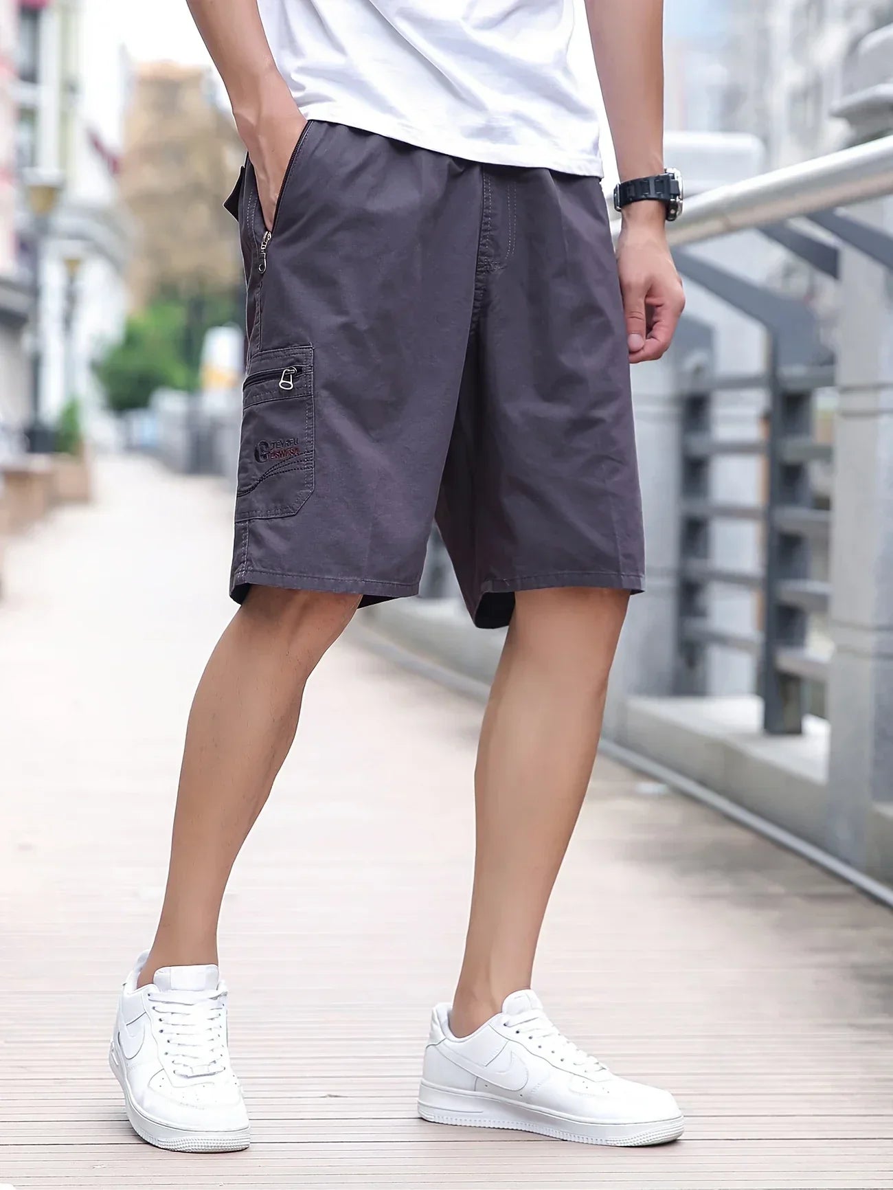 Varel | Pantaloni cargo corti leggeri con tasche