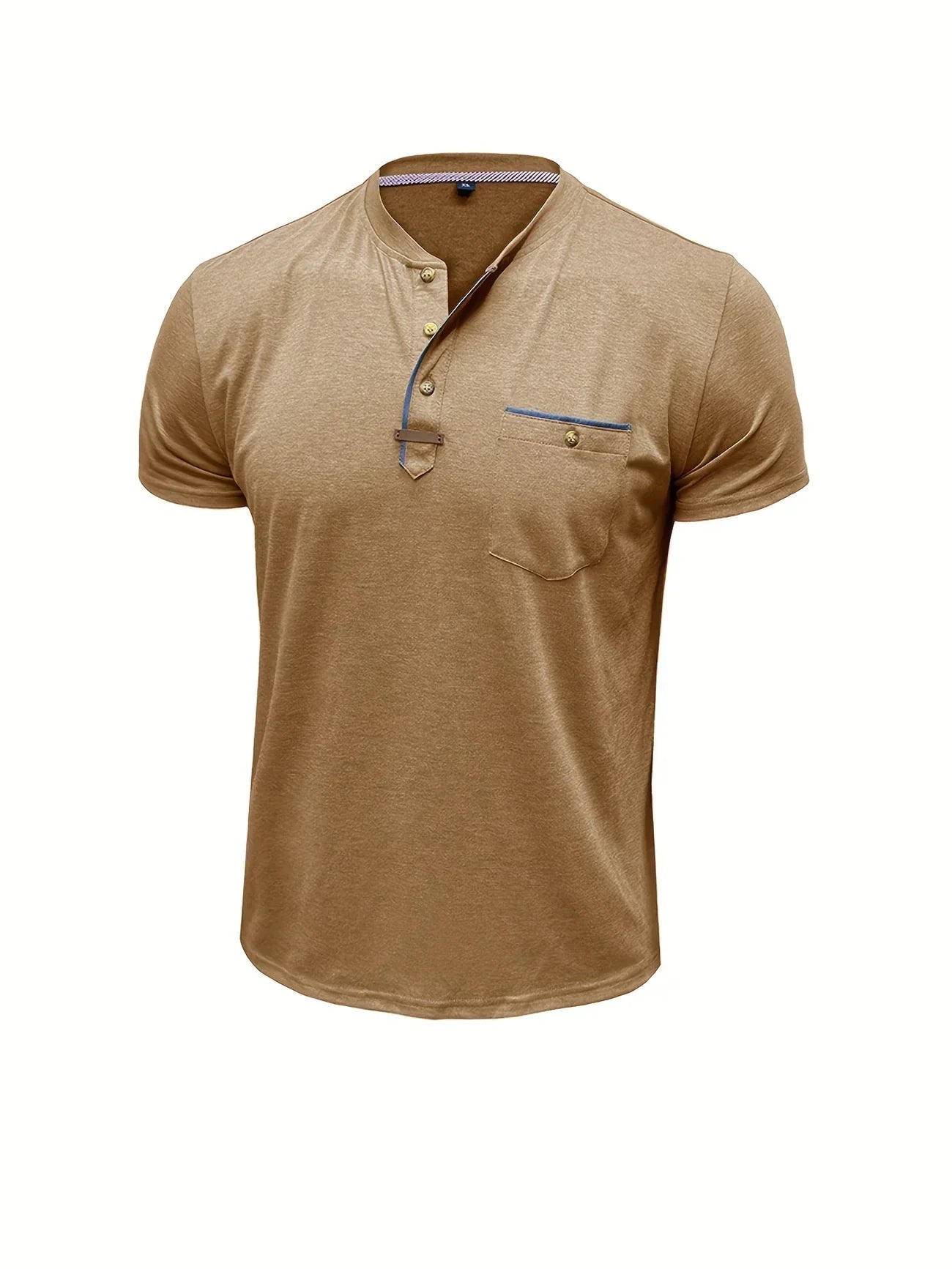Varel | T-shirt elegante con colletto rotondo e tasca