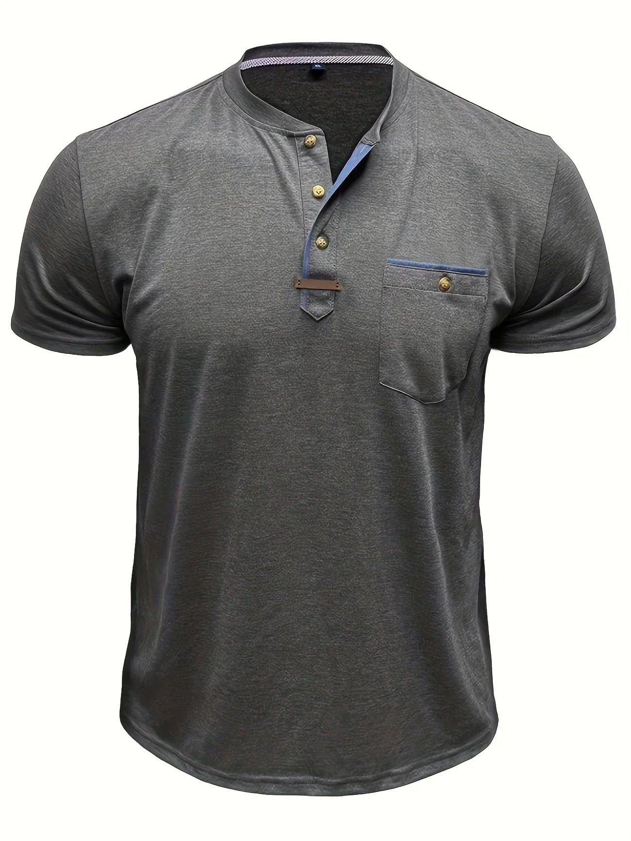 Varel | T-shirt elegante con colletto rotondo e tasca