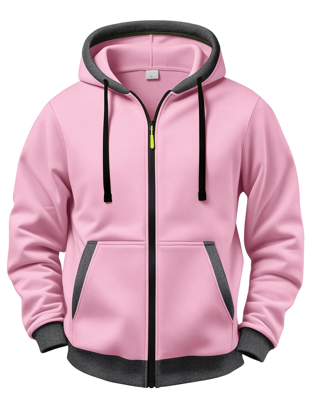 Varel | Maglione invernale rilassato con cappuccio, maniche lunghe e zip