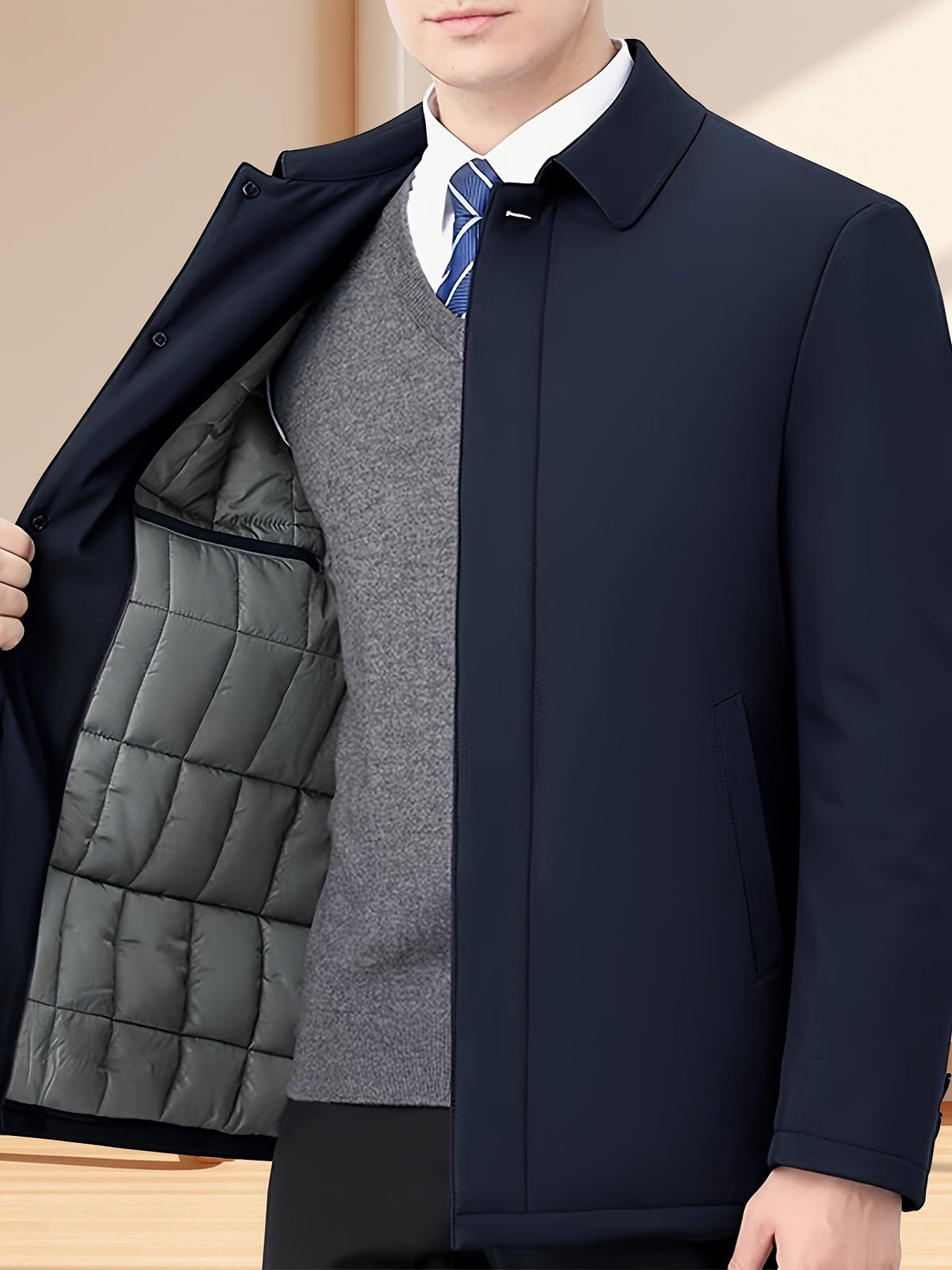 Varel | Giacca da uomo con collo a revers e chiusura a zip