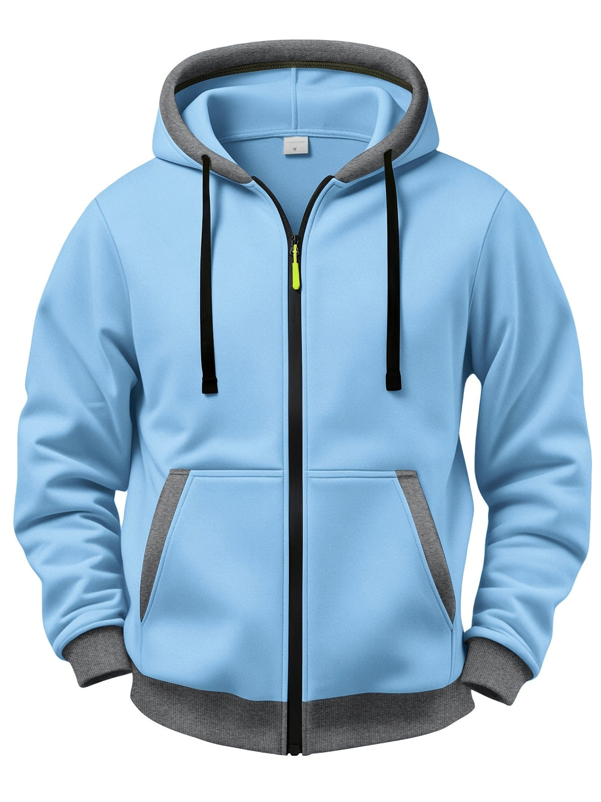 Varel | Maglione invernale rilassato con cappuccio, maniche lunghe e zip