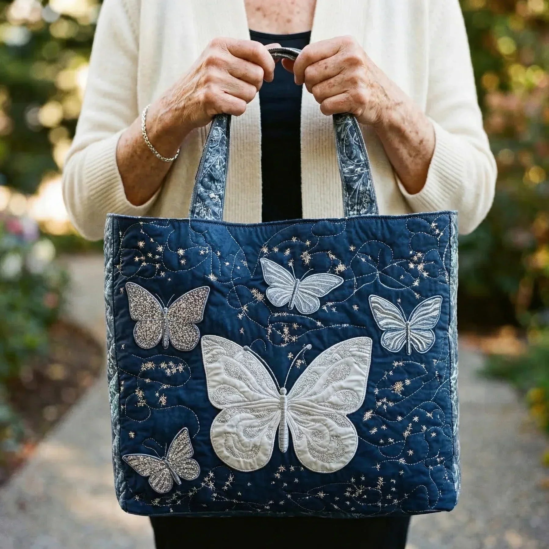 Borsa artigianale - Farfalla Argentata