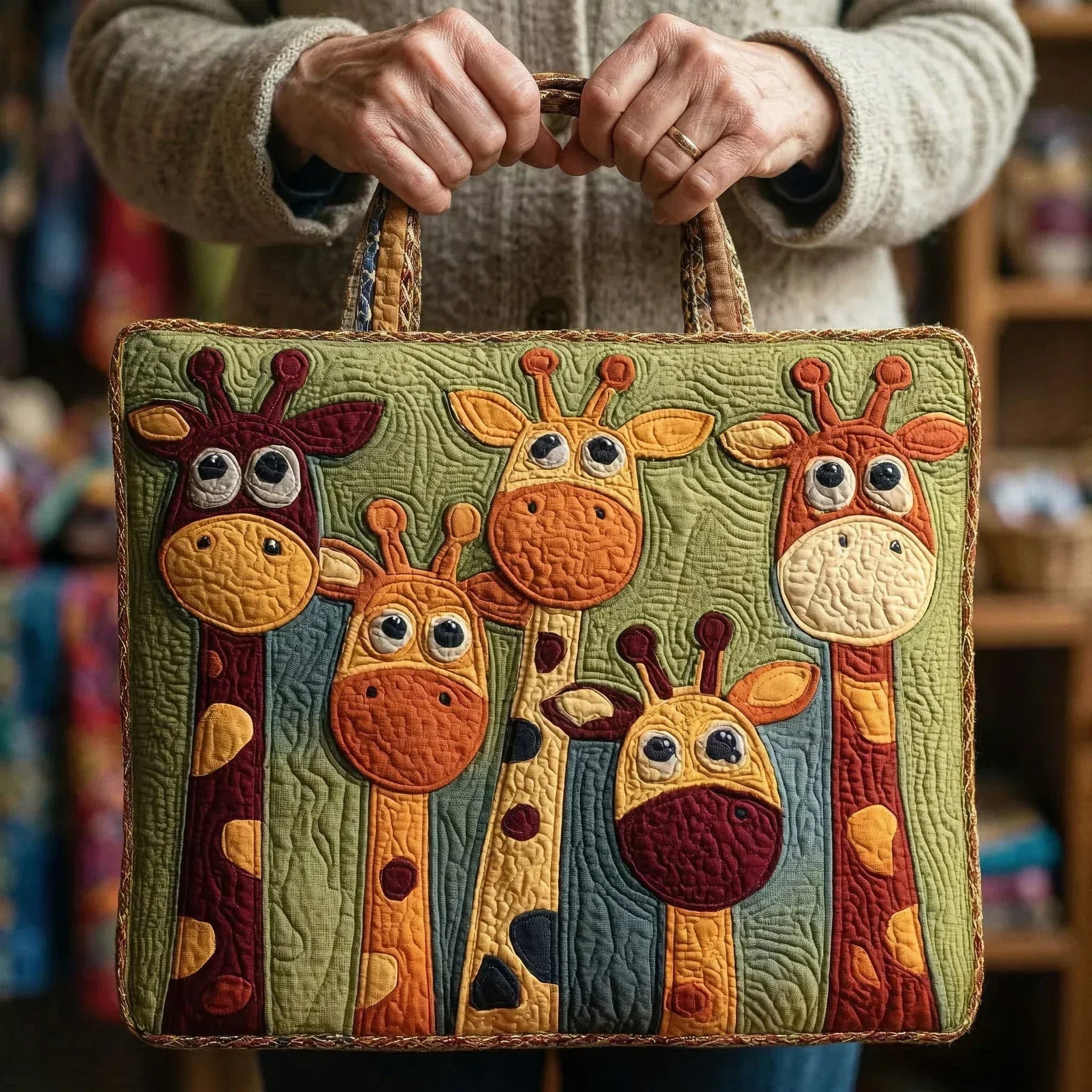 Borsa trapuntata - Giraffa
