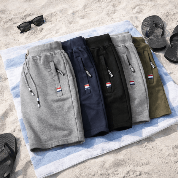 Varel | Pantaloni corti in cotone con tasche con cerniera