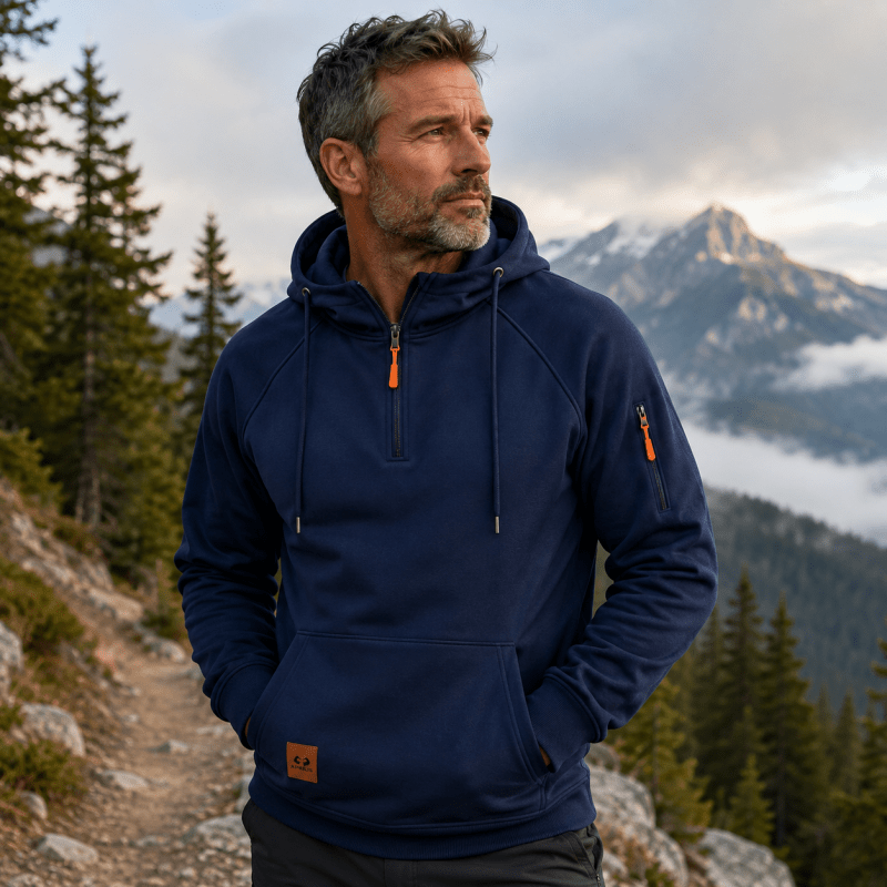 Varel | Felpa con cappuccio e zip fino al ginocchio